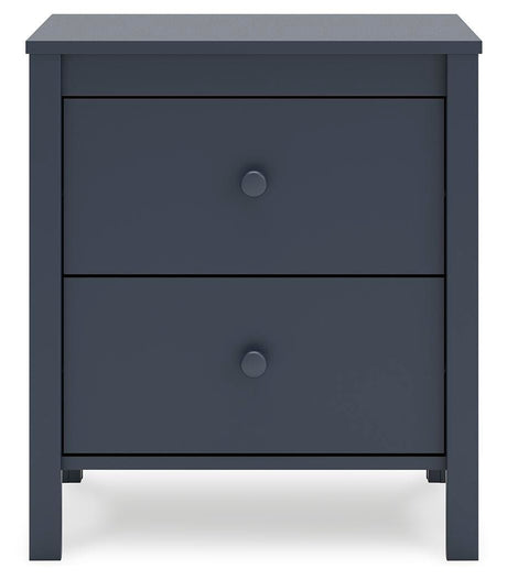 Simmenfort Full Panel Headboard with 2 Nightstands in Navy Blue from Ashley Furniture - Luna Furniture