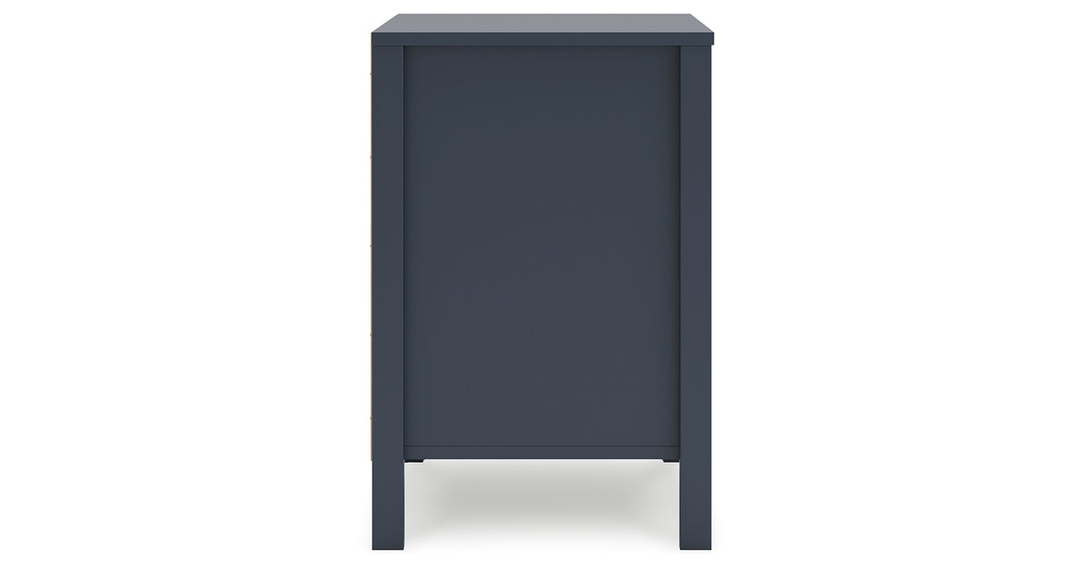 Simmenfort Full Platform Bed with 2 Nightstands in Navy Blue from Ashley - Luna Furniture