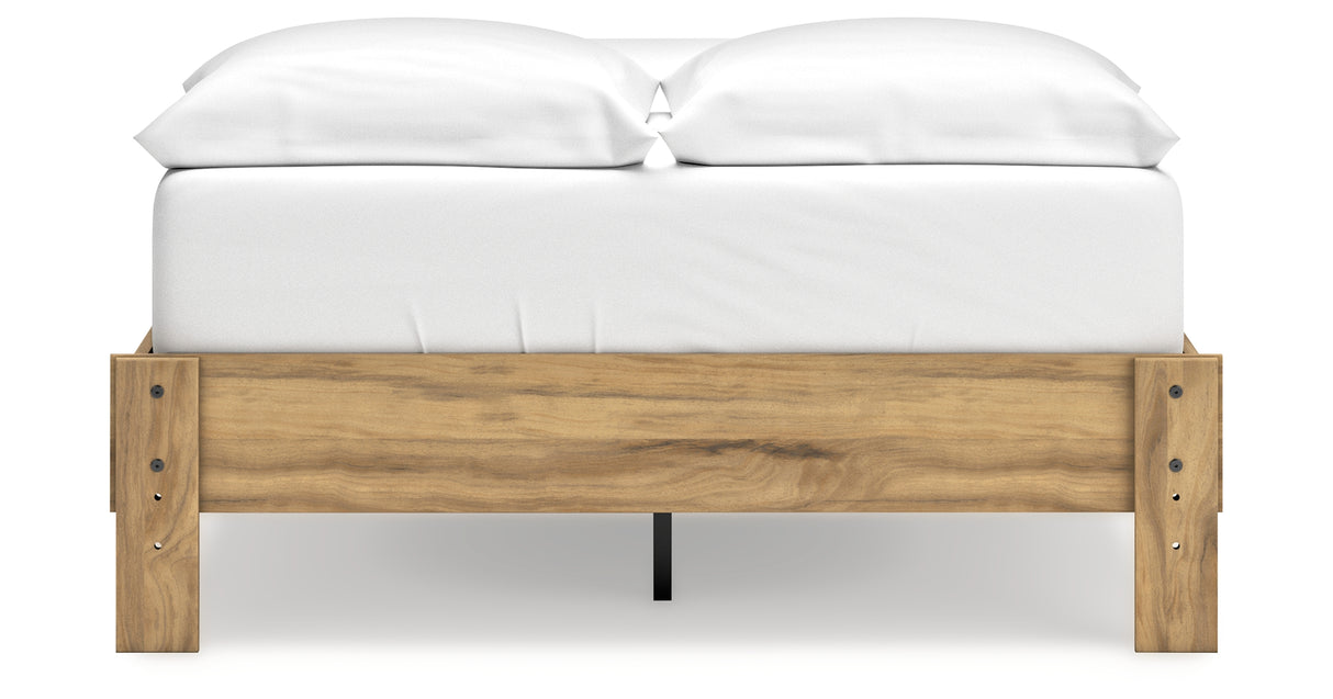 Bermacy Light Brown Full Platform Base Bed from Ashley - Luna Furniture