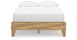 Bermacy Light Brown Full Platform Base Bed from Ashley - Luna Furniture