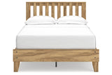 Bermacy Light Brown Full Slat Platform Bed from Ashley - Luna Furniture