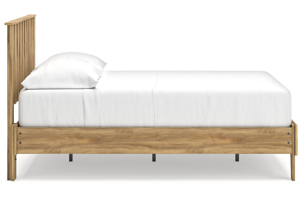 Bermacy Light Brown Full Slat Platform Bed from Ashley - Luna Furniture