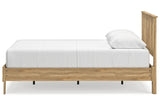 Bermacy Light Brown Queen Slat Platform Bed from Ashley - Luna Furniture