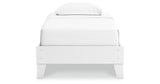 Hallityn Twin Platform Bed with Dresser, Chest and 2 Nightstands in White from Ashley - Luna Furniture