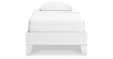 Hallityn Twin Platform Bed with Dresser and 2 Nightstands in White from Ashley Furniture - Luna Furniture