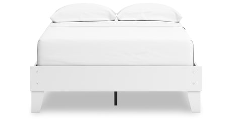 Hallityn Full Platform Bed with 2 Nightstands in White from Ashley Furniture - Luna Furniture