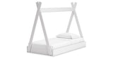 Hallityn Twin Tent Bed with Dresser, Chest and 2 Nightstands in White from Ashley Furniture - Luna Furniture