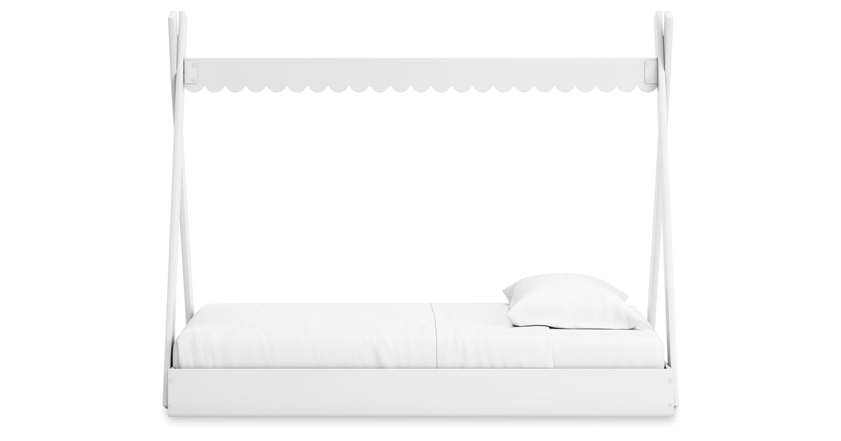 Hallityn White Twin Tent Bed from Ashley - Luna Furniture