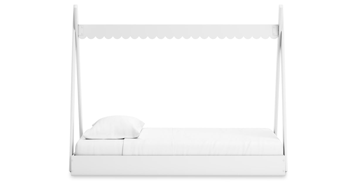 Hallityn Twin Tent Bed with Dresser and Chest in White from Ashley - Luna Furniture