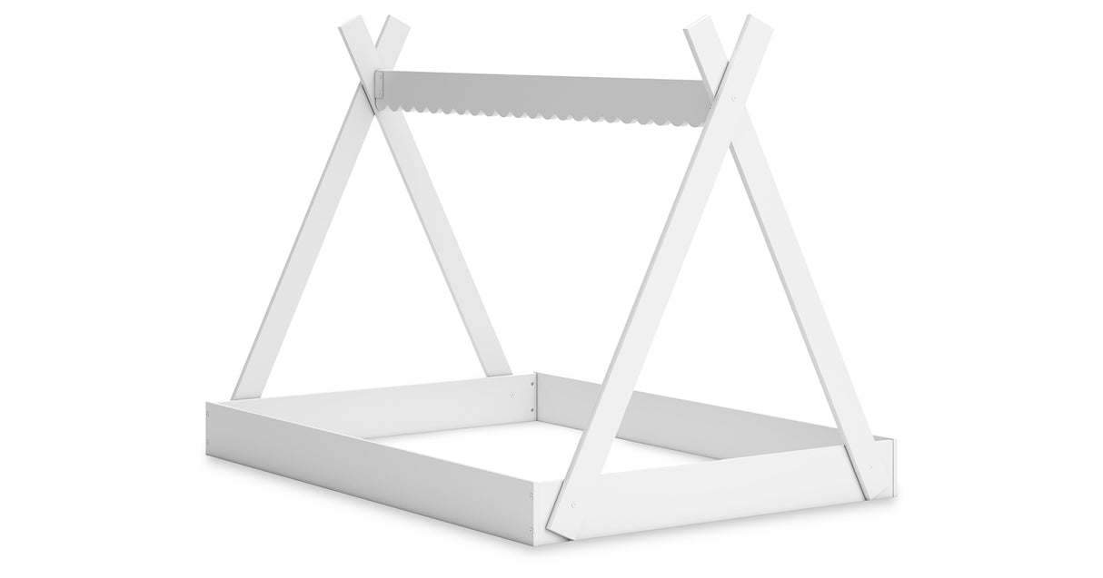 Hallityn Full Tent Bed with Dresser and Chest in White from Ashley - Luna Furniture