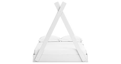 Hallityn Full Tent Bed with 2 Nightstands in White from Ashley - Luna Furniture