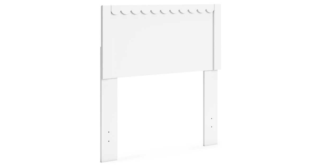 Hallityn Twin Panel Headboard with Dresser, Chest and 2 Nightstands in White from Ashley - Luna Furniture