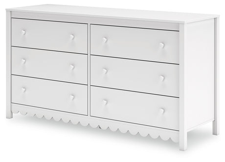 Hallityn Full Panel Headboard with Dresser and Nightstand in White from Ashley Furniture - Luna Furniture