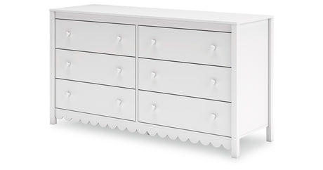 Hallityn Full Panel Platform Bed with Dresser and Chest in White from Ashley Furniture - Luna Furniture