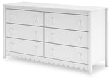 Hallityn Full Panel Headboard with Dresser and Nightstand in White from Ashley Furniture - Luna Furniture