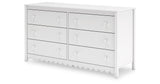Hallityn Full Panel Headboard with Dresser in White from Ashley - Luna Furniture