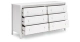 Hallityn Full Panel Platform Bed with Dresser, Chest and 2 Nightstands in White from Ashley Furniture - Luna Furniture