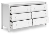 Hallityn Full Panel Headboard with Dresser and Nightstand in White from Ashley Furniture - Luna Furniture