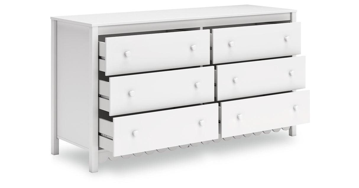 Hallityn Full Tent Bed with Dresser and Chest in White from Ashley - Luna Furniture