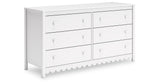 Hallityn Twin Panel Headboard with Dresser, Chest and Nightstand in White from Ashley - Luna Furniture