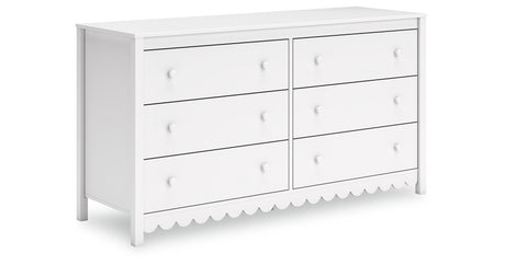 Hallityn Full Panel Headboard with Dresser, Chest and Nightstand in White from Ashley Furniture - Luna Furniture