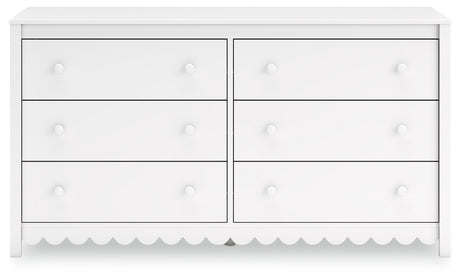 Hallityn Full Panel Headboard with Dresser and Nightstand in White from Ashley Furniture - Luna Furniture