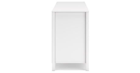Hallityn Full Platform Bed with Dresser and 2 Nightstands in White from Ashley Furniture - Luna Furniture