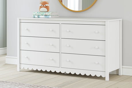 Hallityn Full Panel Headboard with Dresser and Nightstand in White from Ashley Furniture - Luna Furniture