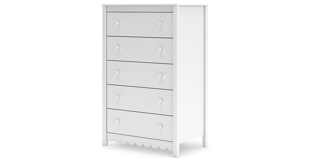 Hallityn White Chest of Drawers from Ashley Furniture - Luna Furniture