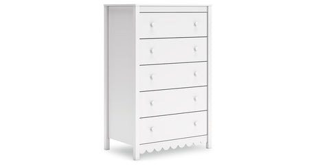 Hallityn Full Panel Headboard with Dresser and Chest in White from Ashley Furniture - Luna Furniture