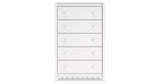 Hallityn Full Panel Platform Bed with Dresser, Chest and 2 Nightstands in White from Ashley Furniture - Luna Furniture