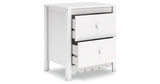 Hallityn Twin Panel Headboard with Dresser, Chest and Nightstand in White from Ashley - Luna Furniture