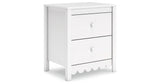 Hallityn Full Panel Headboard with 2 Nightstands in White from Ashley Furniture - Luna Furniture