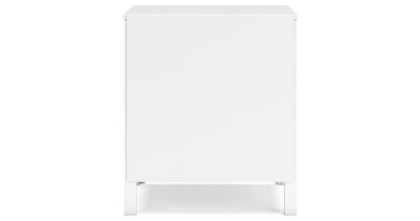 Hallityn Full Panel Platform Bed with Dresser and 2 Nightstands in White from Ashley Furniture - Luna Furniture