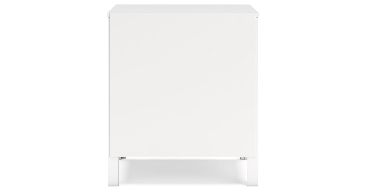 Hallityn Twin Platform Bed with Dresser and 2 Nightstands in White from Ashley Furniture - Luna Furniture
