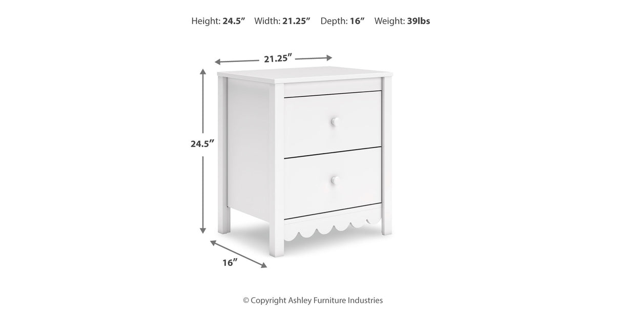 Hallityn Full Panel Headboard with Dresser and Nightstand in White from Ashley - Luna Furniture