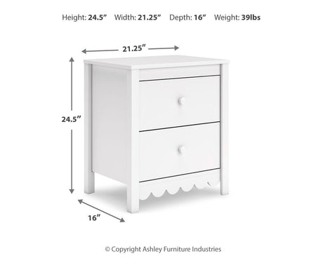 Hallityn White Nightstand from Ashley - Luna Furniture
