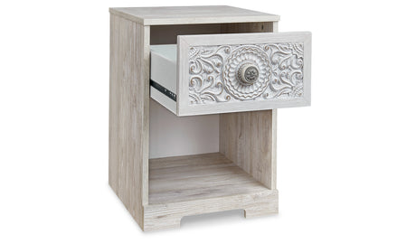 Paxberry Whitewash Nightstand from Ashley - Luna Furniture