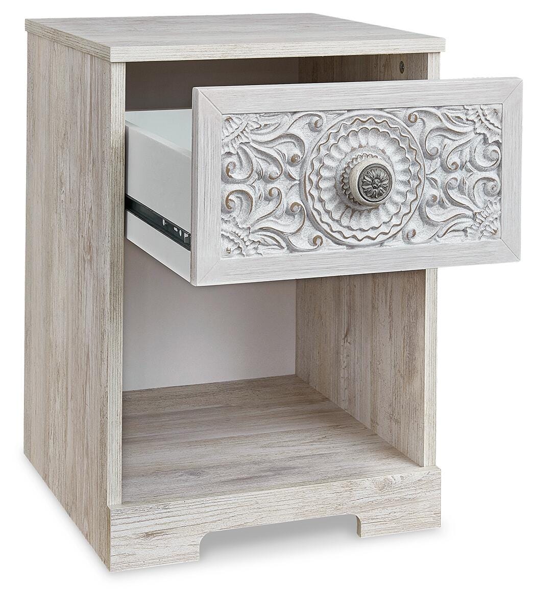 Paxberry Whitewash Nightstand from Ashley - Luna Furniture
