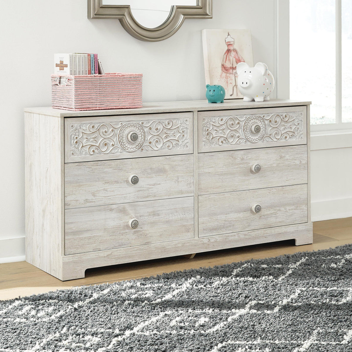 Paxberry Whitewash Dresser from Ashley - Luna Furniture