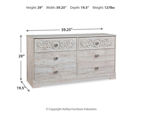 Paxberry Whitewash Dresser from Ashley - Luna Furniture
