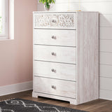 Paxberry Whitewash Chest of Drawers from Ashley - Luna Furniture