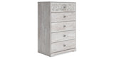 Paxberry Whitewash Chest of Drawers from Ashley - Luna Furniture