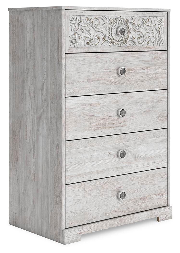 Paxberry Whitewash Chest of Drawers from Ashley Furniture - Luna Furniture