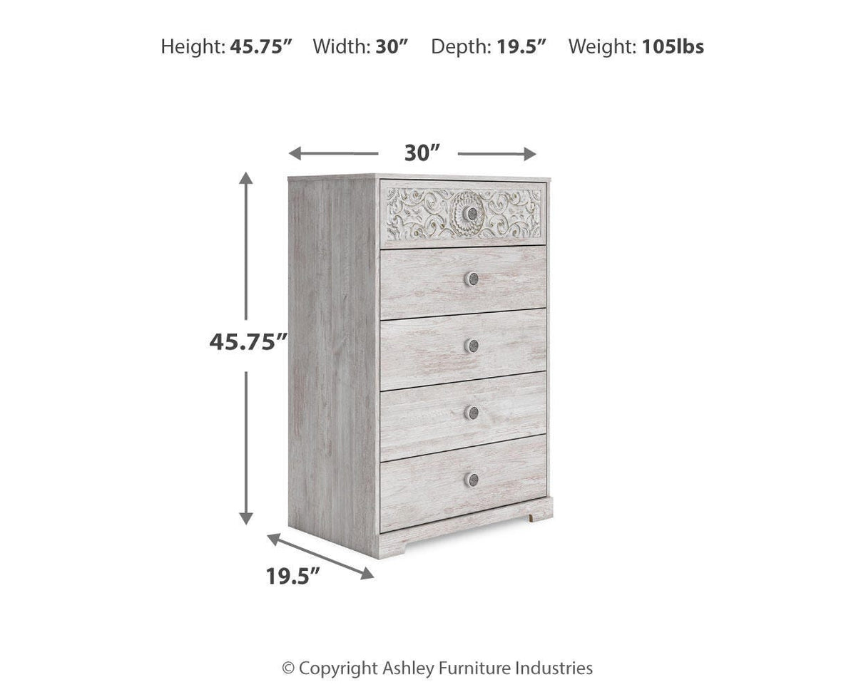 Paxberry Whitewash Chest of Drawers