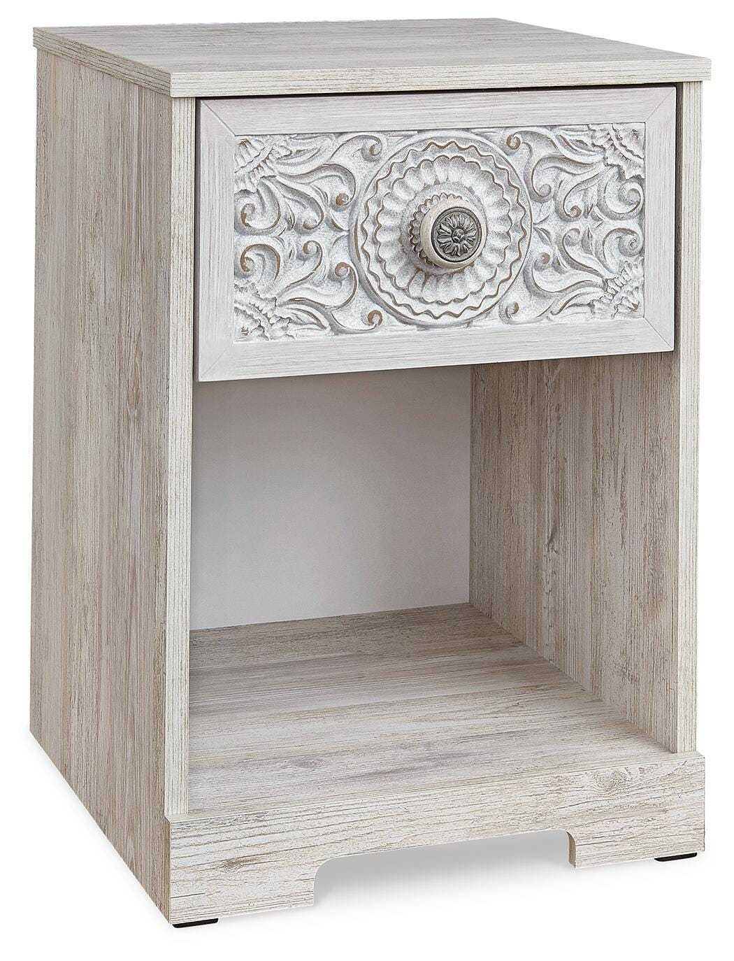 Paxberry Whitewash Nightstand from Ashley Furniture - Luna Furniture