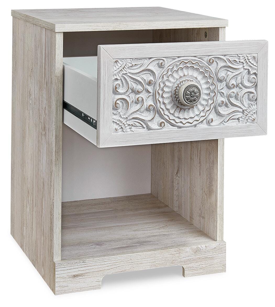 Paxberry Whitewash Nightstand from Ashley Furniture - Luna Furniture