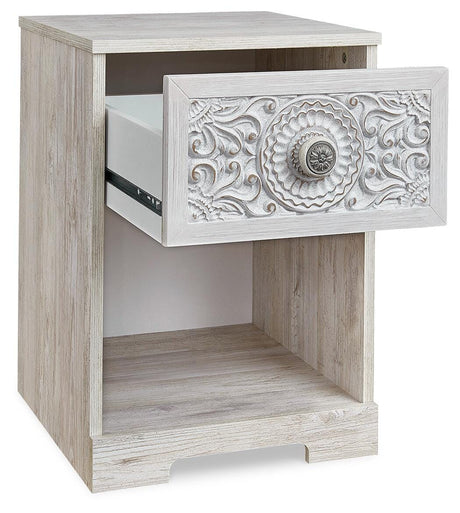 Paxberry Whitewash Nightstand from Ashley - Luna Furniture