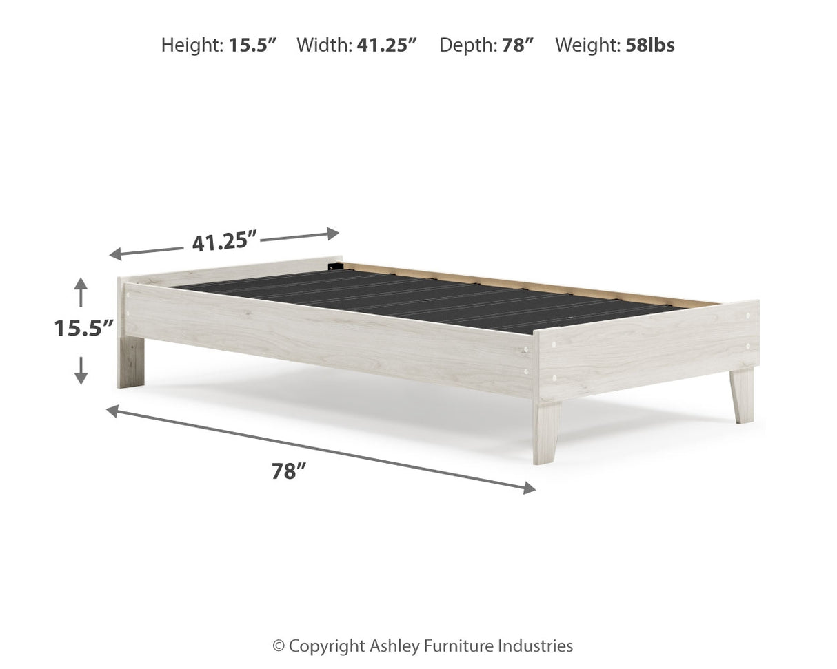 Socalle Light Natural Twin Platform Base Bed from Ashley - Luna Furniture