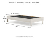 Socalle Light Natural Twin Platform Base Bed from Ashley - Luna Furniture